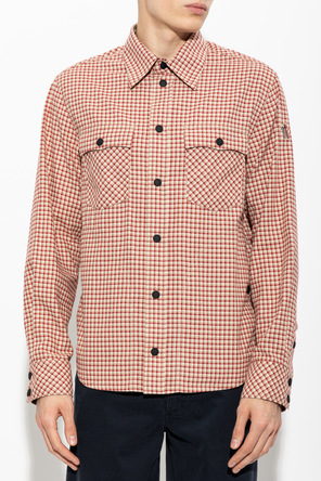 Moncler Grenoble Red and cream Moncler Grenoble après-ski shirt