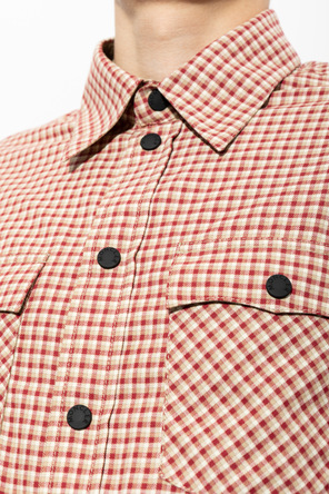 Moncler Grenoble Red and cream Moncler Grenoble après-ski shirt