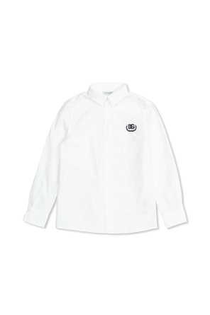 Shirt with embroidered logo