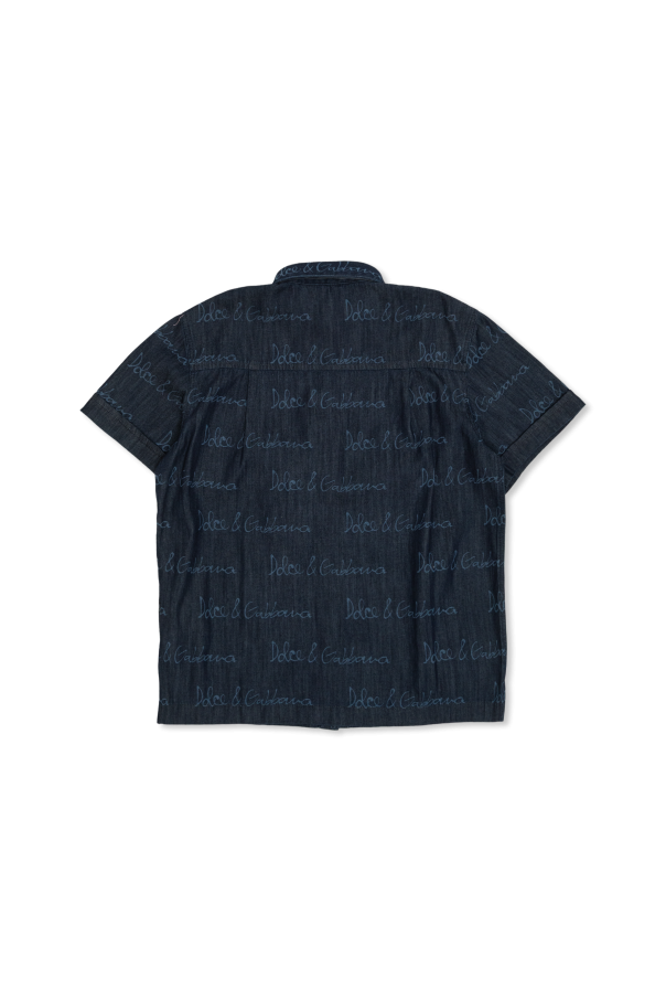 Dolce & Gabbana Kids Camisa vaquera con bolsillo