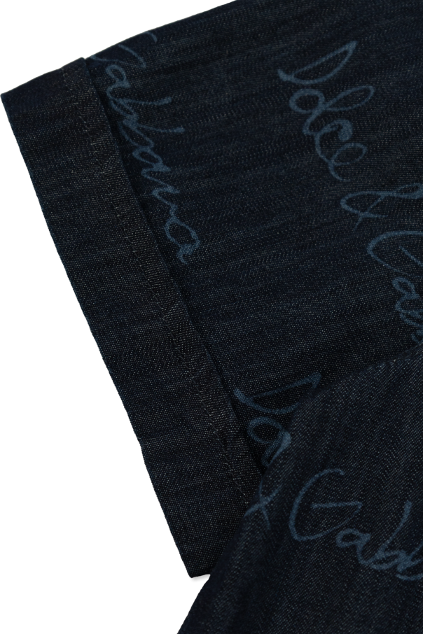 Dolce & Gabbana Kids Camisa vaquera con bolsillo