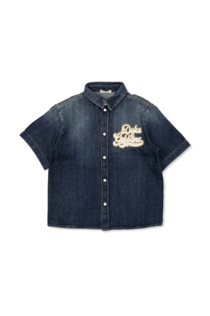 Camisa vaquera con logo bordado