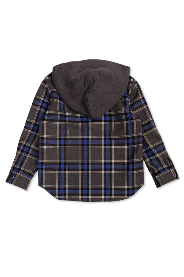 Dolce & Gabbana Kids Wełniana koszula z kapturem