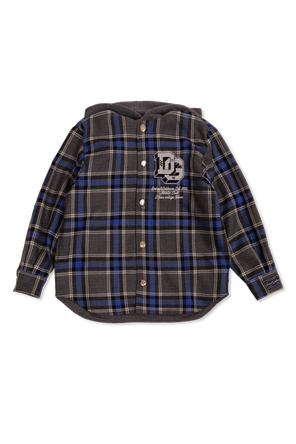 Wool shirt with hood