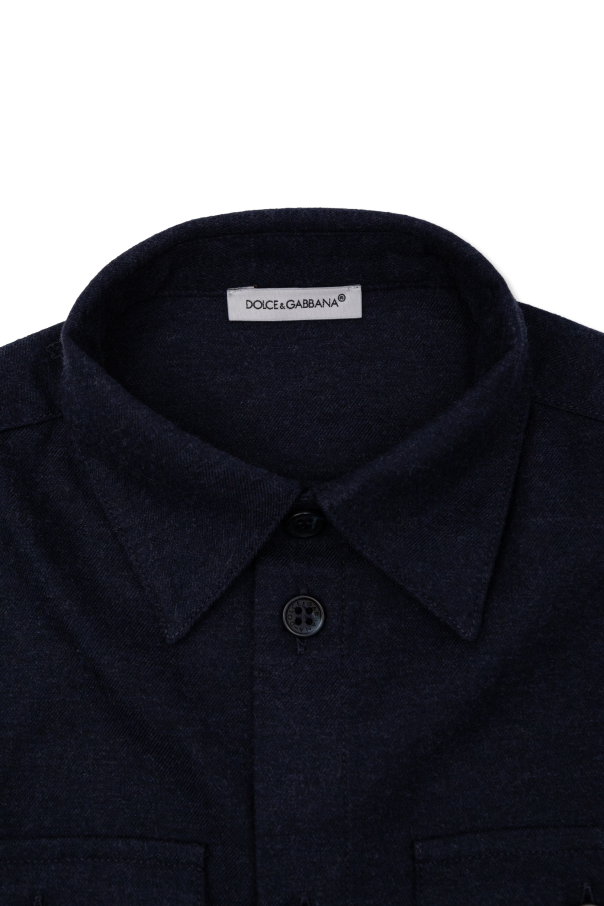Dolce & Gabbana Kids Camisa com logótipo bordado