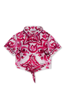 Dolce & Gabbana Kids PINK Shirt with Majolica print