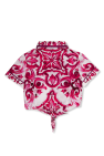 Dolce & Gabbana Kids PINK Shirt with Majolica print