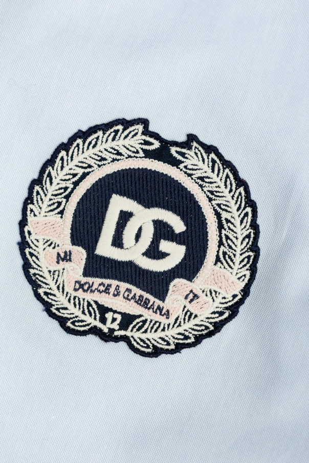 Dolce & Gabbana Kids Camisa con parche de logo