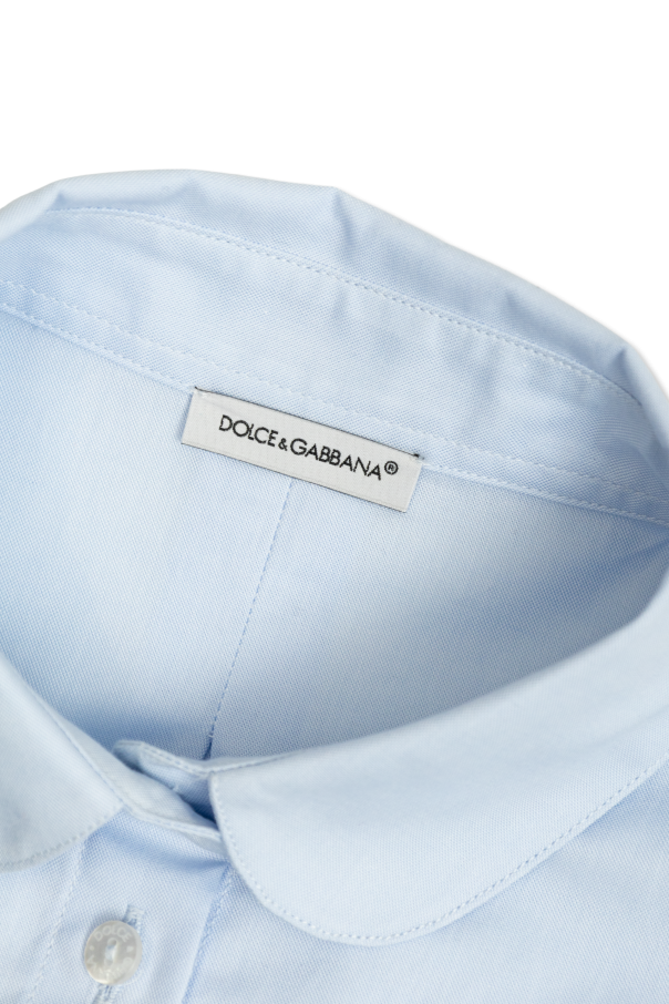Dolce & Gabbana Kids Camisa con parche de logo
