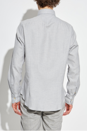 Eleventy Hemd mit Kaschmirbesatz