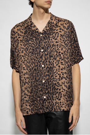 AllSaints ‘Leoza’ slim-fit shirt with animal motif