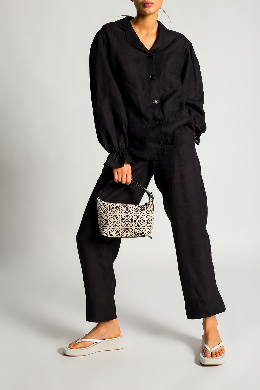 woman see by chloe bags hana mini leather crossbody bag ‘Chloe’ linen shirt