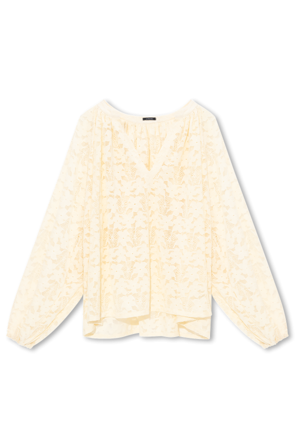 Cream ‘Zoe’ openwork shirt Le Petit Trou - Vitkac GB