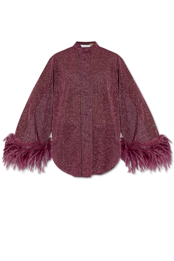 Oseree Ostrich feather shirt