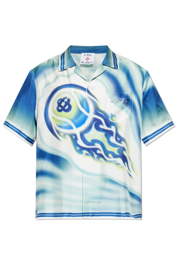 Silk shirt with logo od Casablanca