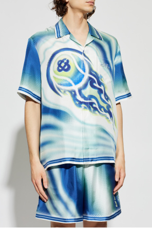 Casablanca Camisa de seda con logo