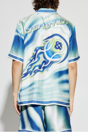 Casablanca Camisa de seda con logo