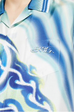 Casablanca Camisa de seda con logo