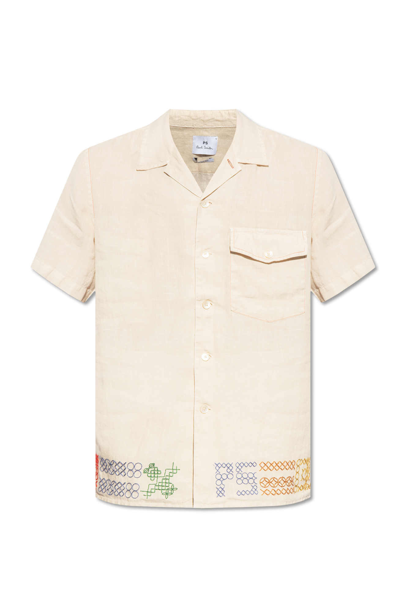 PS Paul Smith Linen shirt with short sleeves