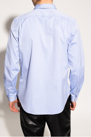 Shirt with zipper Logo-patch shirt