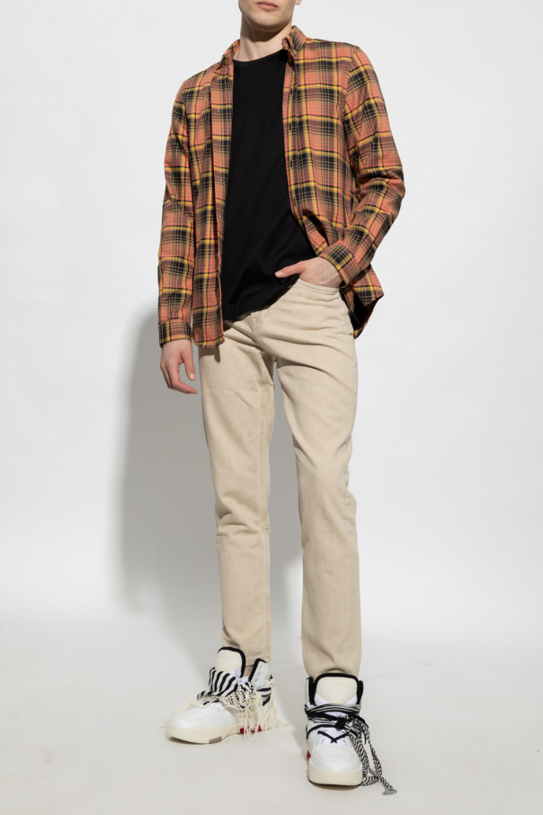 Topman Svart rutig t-shirt Checked shirt