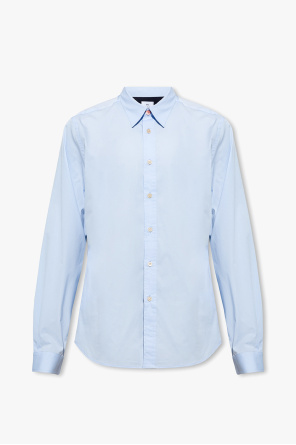 lanvin blue check print shirt
