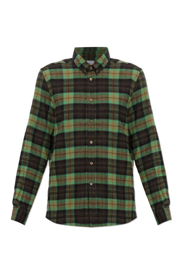 PS Paul Smith Green cotton plaid shirt