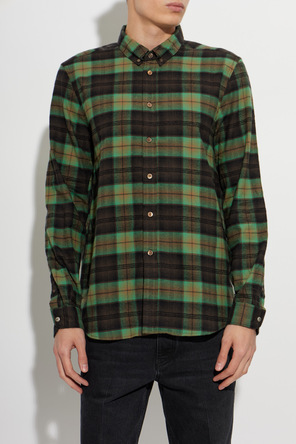 PS Paul Smith Green cotton plaid shirt