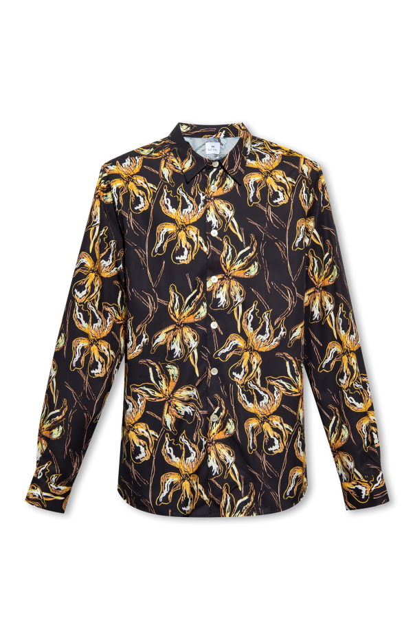 Womens Black Eurostar Hoodies Shirt with floral motif