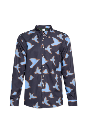 T-shirt nera con fiamme od PS Paul Smith