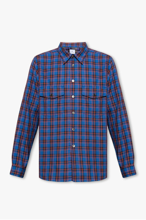 Checked shirt od Obey relaxed long sleeve t-shirt with No justice No peace back print