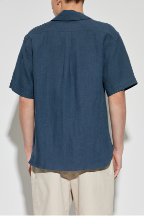 Eleventy Lniana koszula z kieszeniami