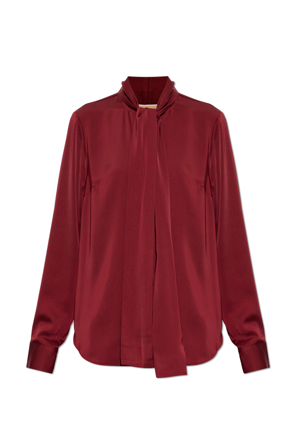 Satin shirt with decorative neck tie od Michael Michael Kors