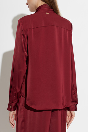 Michael Michael Kors Satin shirt with decorative neck tie