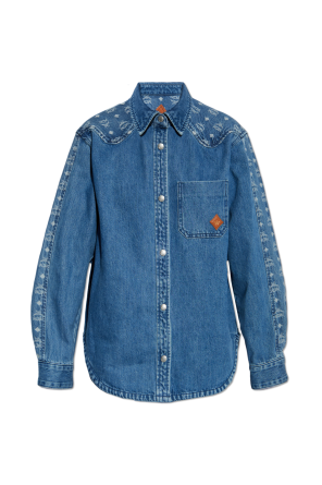 Denim shirt with monogram od MCM