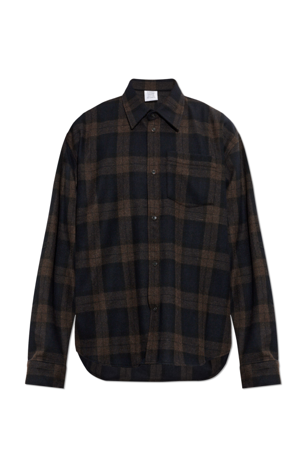 Wool shirt with a check pattern od VETEMENTS