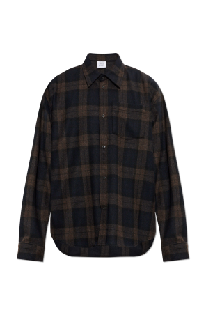 Camisa de lana con estampado de cuadros