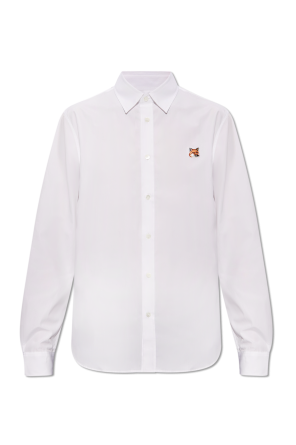 ANOUKI crystal-embellished puff-sleeve shirt Weiß od Maison Kitsuné