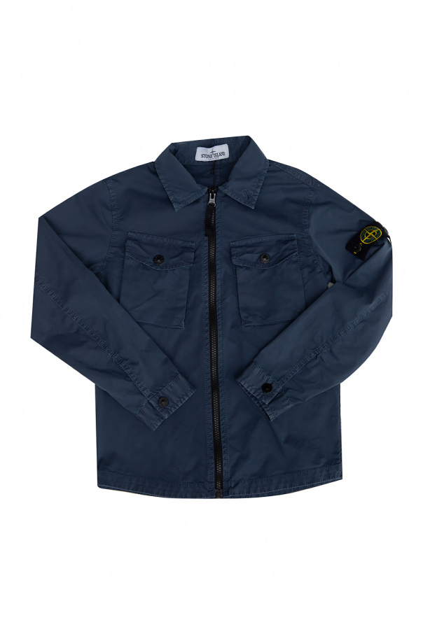 Stone Island Kids ruched panel shirt