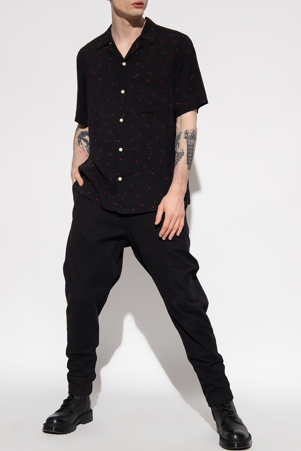 AllSaints ‘Morse’ Fonc shirt with short sleeves