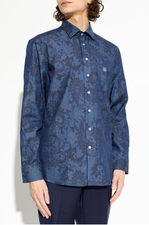 Etro Camisa com logótipo bordado