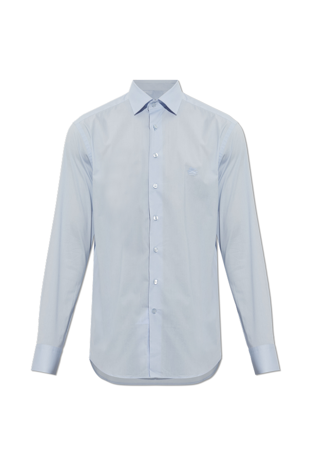 Cotton shirt with embroidered logo od Etro