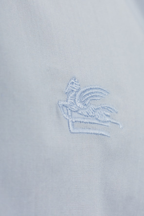 Etro Bawełniana koszula z wyszytym logo