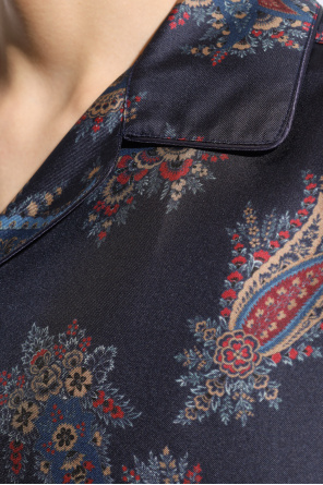 Etro Silk shirt Plain with short sleeves