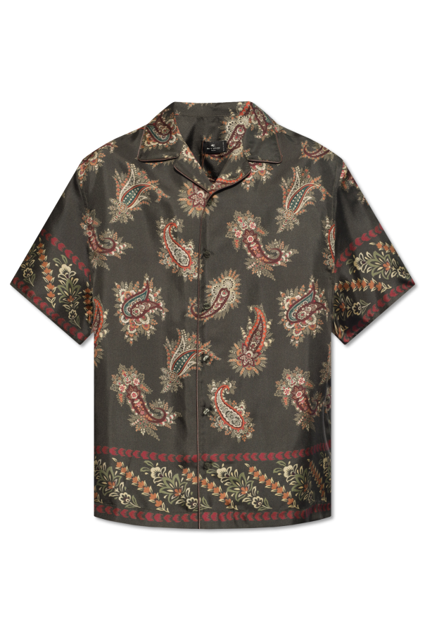 Etro Jedwabna koszula z krótkimi rękawami
