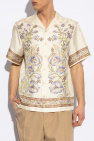 Etro cream Silk shirt with floral motif