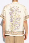 Etro cream Silk shirt with floral motif