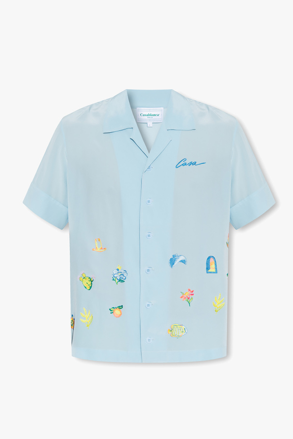 Casablanca jacquemus cropped cotton blend shirt item