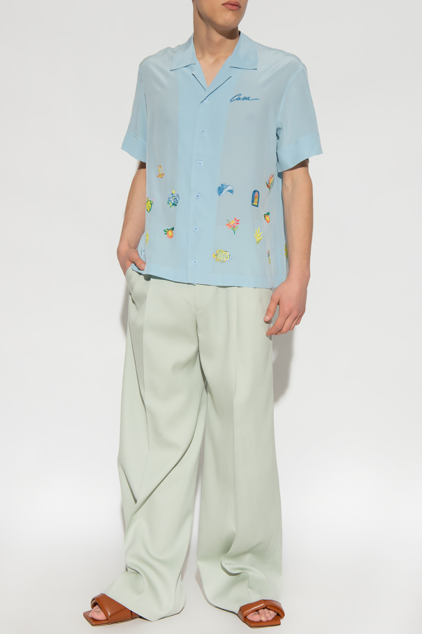 Casablanca jacquemus cropped cotton blend shirt item