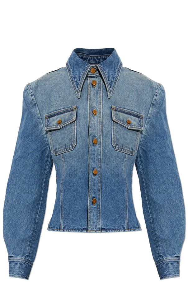 Denim shirt with a vintage effect od Willy Chavarria